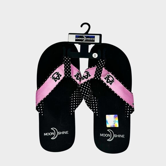 NWT Auburn Tigers Flip Flops Women’s 7-8 Small NCAA Collegiate Sandals Black - Picture 1 of 7